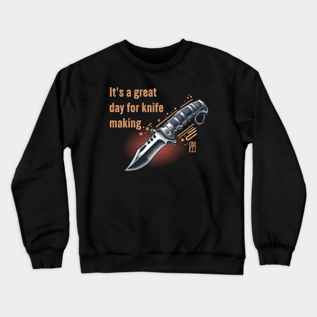 It's a Great Day for Knife Making - Knife enthusiast - I love knife - Military knife Crewneck Sweatshirt by ArtProjectShop